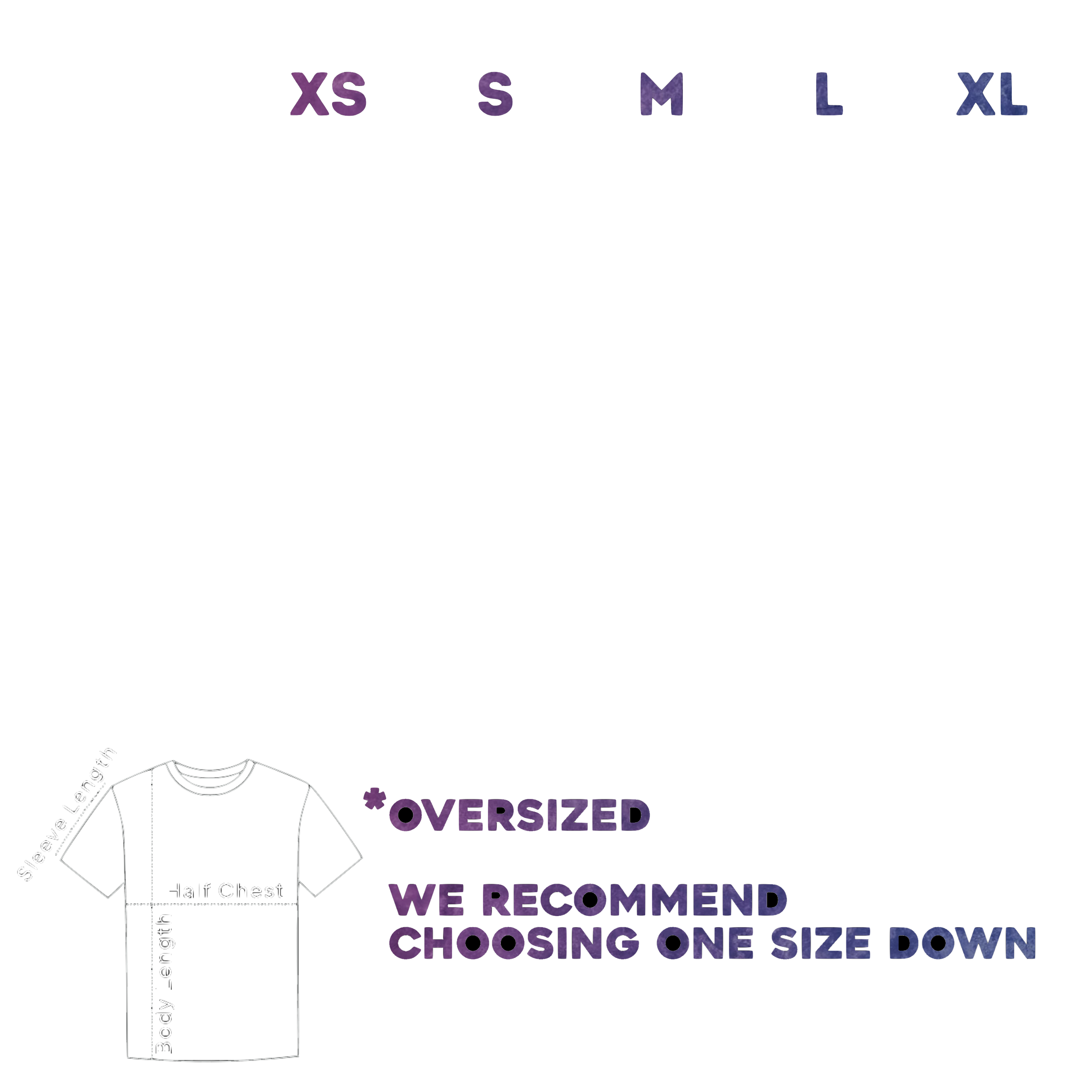 size guide tshirt pulse